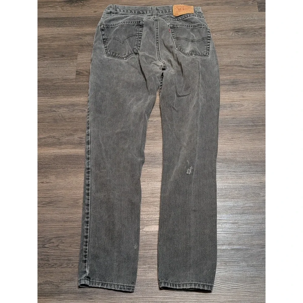 VTG Levis 512 Slim Fit Tapered Leg Jeans Mens 34x32 Faded Black Made in USA READ